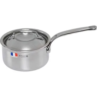 De Buyer Affinity Kasserolle Edelstahl mit Deckel 16 cm