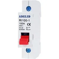 ADELID Schalter, Hauptschalter Ausschalter 1-polig 63A 400V AC DIN-Schienenmontage