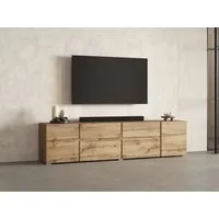 OTTO home Lowboard Metric,Breite 195cm, grifflose Lowboard 2Klappen/2Schubkästen/2Tür, TV-Schrank mit viel Stauraum, TV-Board