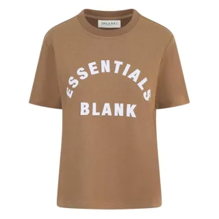Blank Essentials - T-Shirt für Damen, Übergroßer Boyfriend (Mokka)