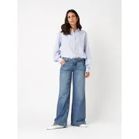 TONI Bootcut-Jeans Ella Wide mit Schnallen und Knöpfen am Bund