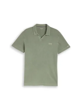 Tom Tailor - Resort Poloshirt im Used-Look grün - Gr. - XL