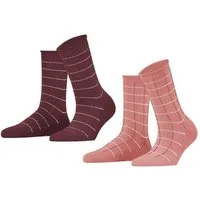 Esprit Socken Checks 2-Pack Socken (2-Paar) mit Bio-Baumwolle