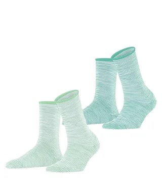 ESPRIT socks & tights - Esprit Allover Stripe 2-Pack Damen sortiment - Gr. - 40.5