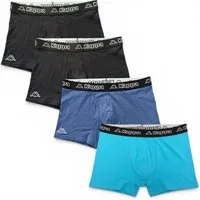 Kappa Boxershorts 4er Pack Boxershort Unterhose (18-3949) Black-Blue-Turquoise Gr. L (4-St., 4er-Pack)