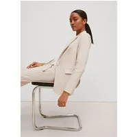 comma Jackenblazer Indoor-Blazer Taillierter Blazer aus Baumwollmix