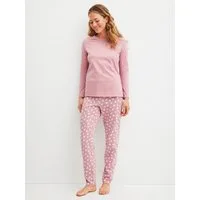 CALIDA Schlafanzug Cotton Special (2 tlg) Langarm, bequem, Baumwolle, Rundhals-Ausschnitt