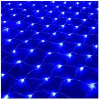 FELIXLEO LED-Lichternetz LED Fischernetz Licht 2x2m Blau Lichterkette Netz 8 Modi Garten
