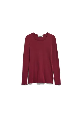 Armedangels - EINIAARA SOFT LONGSLEEVE velvet red - Gr. - M