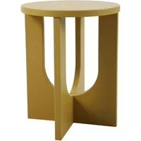 en.casa Beistelltisch, »Kysdajore« rund MDF 50 x Ø40 cm Senfgelb