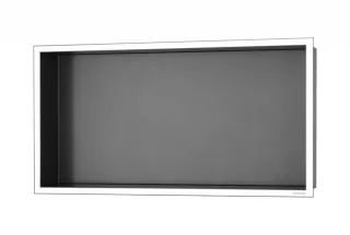 ESS BOX 10 Antrazit Wandnische 60x30x10 cm mit Rahmen Poliert, inkl. Rohbauset, BOX-60x30x10-PA BOX-60x30x10-PA