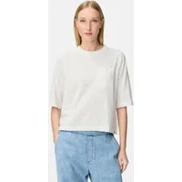 camel active T-Shirt aus reiner Baumwolle Dreiviertelarm