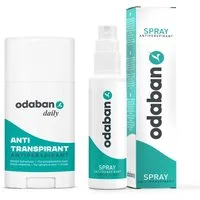 Odaban Deo-Set odaban® Antitranspirant Set - Spray + Deo Stick gegen Schwitzen, 2-tlg., Wirksamkeit dermatolgisch bestätigt.