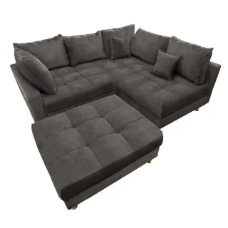 riess-ambiente Wohnlandschaft, Grau, Textil, L-Form, 220x85x190 cm, Oeko-Tex® Standard 100, Wohnzimmer, Sofas & Couches, Wohnlandschaften, Wohnlandschaften in U-Form