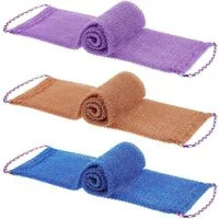 TUWENA Duschschwamm 3 Stück Afrikanisches Peeling-Netz,Scrubber Duschschwamm, 3-tlg.