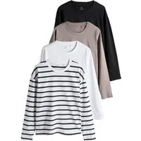 The Set Langarmshirt The Set 4er-Pack Relaxed Fit Langarmshirts (4-tlg)