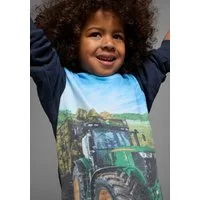 KIDSWORLD Kapuzensweatshirt Traktor - Fotodruck bedrucktes Design, aus angerauter Sweatware, mit Rippbündchen