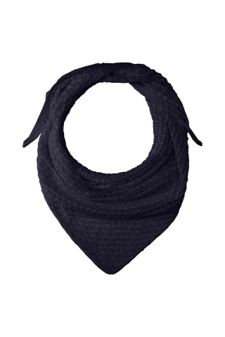 Rich & Royal - Knitted Triangle Scarf midnight blue - Gr. - 1