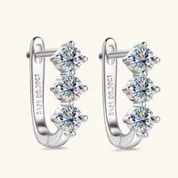 ROUGEMONT Paar Creolen Moissanit Damen Creolen 925 Sterling Silber +Echtheitszertifikat, Echtschmuck mit Echtheitszertifikat