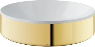 Hansgrohe Aufsatzwaschtisch AXOR Suite Basins&Bathtubs 400mm o.Hl.u.Ül weiss/polished gold optic, 42 42001990