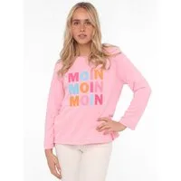 Zwillingsherz Sweatshirt "MOIN MOIN MOIN" mit Used-Look Kanten und nordischem Gruß