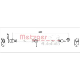 Metzger Bremsschlauch vorne rechts Honda Civic 9