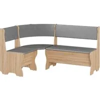 Rodnik Eckbank Malta, Truhenbank, Holzoptik Sonoma Eiche, Kunstleder