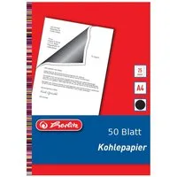 Herlitz Geschäftspapier 50 Blatt Herlitz Kohlepaier / Durchschlagpapier / schwarz / A4