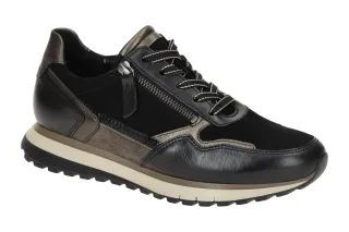 Gabor 76.378.37 Turin Damenschuhe Halbschuhe Sneaker schwarz/mohair/smog OptiFit