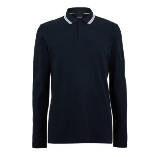 Boss - "Plisy" Poloshirt für Herren, Langärmlig (Marine)