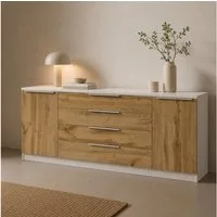 borchardt Möbel Kommode Oliva, Kommode mit Metallgriffen, Breite 200 cm, mit 4 Schubkästen