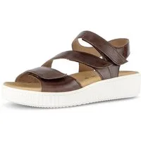 Gabor Riemchensandale Plateau, Bequemschuh, Sandalette, Sommerschuh mit Ziernähten
