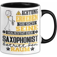 Trendation Tasse Saxophonist Geschenk Tasse Lustiger Spruch Erheben Sie Sich Der Saxoph, Keramik
