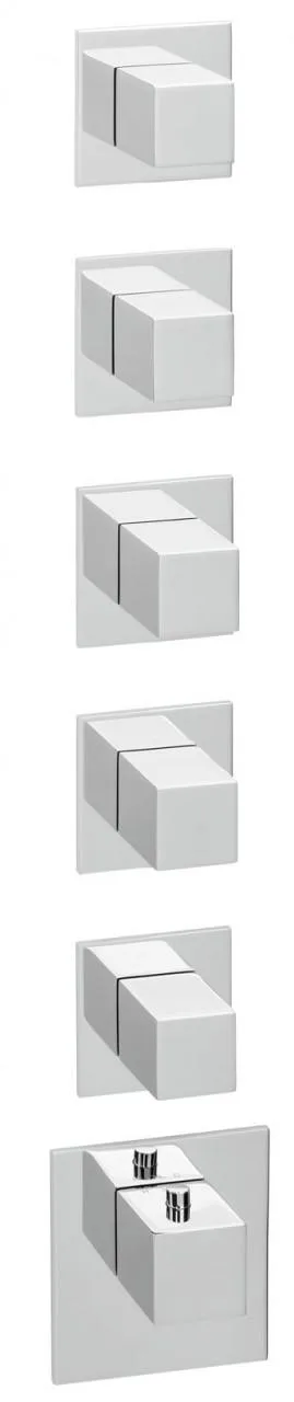 Herzbach Logic XL 5 Farbset 6 Blenden eckig 6 Griffe eckig Chrom, 11.525010.2.01 11.525010.2.01
