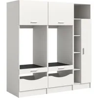 welltime Badmöbel-Set FALAS, 3-teilig, Hauswirtschaftsraum Set, Breite 182 cm, (Set, 3-St., bestehend aus: 2x Waschmaschinenumbauschrank & 1x Mehrzweckschrank), Kombination, Waschmaschinenumbau, Waschmaschinenschrank, Wäschekammer