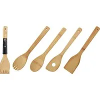 Koopman Kochlöffel Küchenbesteck Bambus Kochzubehör 4 Tlg. Set, 4tlg, Kochbesteck, Küchenbesteck, Bambus, Küchenutensilien 30cm