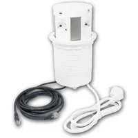 world-trading-net Steckdose Tisch-Einbausteckdose MULTIBOX 4x230V USB-A/C Qi