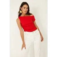 No Matter What Blusentop Bluse mit asymmetrischem Ausschnitt