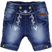 BONDI Trachtenlederhose Jungen Trachten Jeans Bermuda 'Gipfelkraxler' 9172