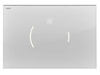 MEPA Zero Lumo A31 Betätigungsplatte 2-Mengen Glas weiß TEG, 421871 421871