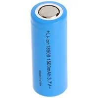 AccuCell 18500 Li-Ion Akku mit 3,6-3,7 Volt, 18500-A1, 1500mAh, flacher Pluspo Akku 1500 mAh (3,7 V)