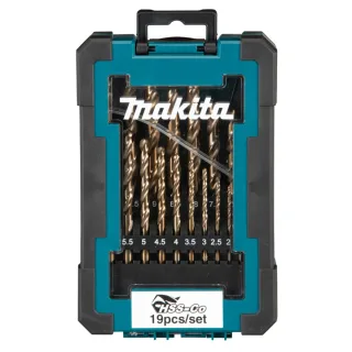 Makita Bohrer 19-teiliges Set HSS-Co Ø 1-10 mm, HSS-Co, Rundschaft - D-67561