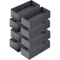 Sekey Aufbewahrungsbox Aufbewahrungsbox Set aus Vliesstoff – faltbarer, 8 St Schubladen Organizer für Schrank und Kleiderschrank 19×40×11 cm
