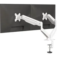 LMG Germany Monitor-Halterung Monitorhalterung für 2 Monitore bis 32 Zoll, je 10 kg, flexibel, (bis 32 Zoll, Gasfeder, VESA 75/100, 360° drehbar, Kabelmanagement, 2 Arme)