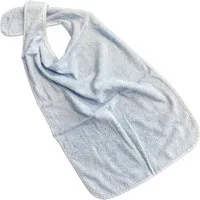 PFLEGE POINT Speiseschürze PFLEGE POINT® Ess-Schürze Frottier mit Steckverschluss blau