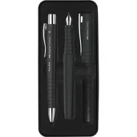 Faber-Castell Füller FABER-CASTELL Geschenkset Füller + Kugelschreiber Poly Ball Pen black