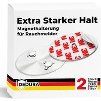 dedura Deckenhalter Rauchmelder Magnethalter 2er Set mit extra starken Klebepads, (2-St)