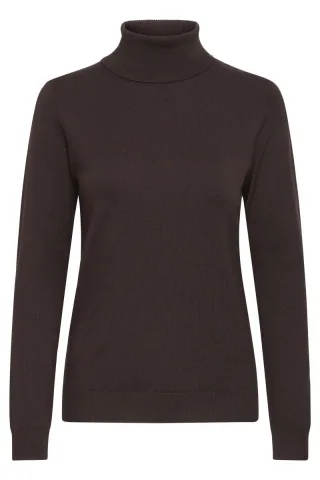 ICHI - Rollkragenpullover - Ihluls braun - Gr. - S