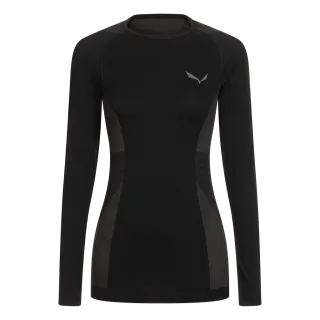 SALEWA - Badia Langarm Shirt Damen - Schwarz (Gr.S)