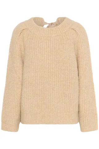 Strickpullover SLPleoni Lockere Passform beige